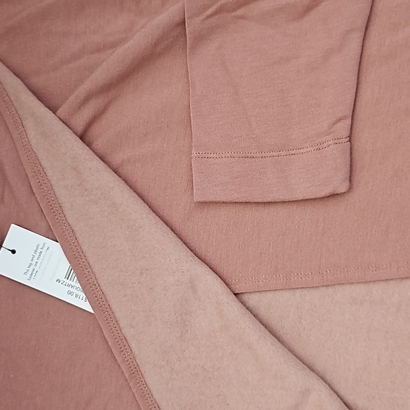 Amour Vert organic cotton Alba Luxe Fleece Turtleneck tunic sz M made in USA - Picture 3 of 3